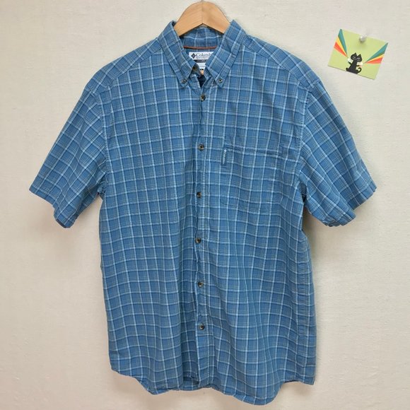 Men’s Columbia Short Sleeve Plaid Button-Down - Picture 9 of 9